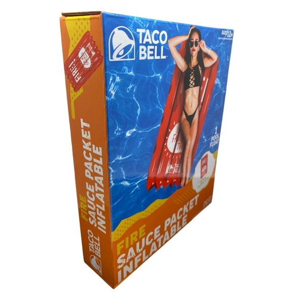 Taco Bell Fire Inflatable Pool Float Beach Lounge NIB - Picture 7 of 7